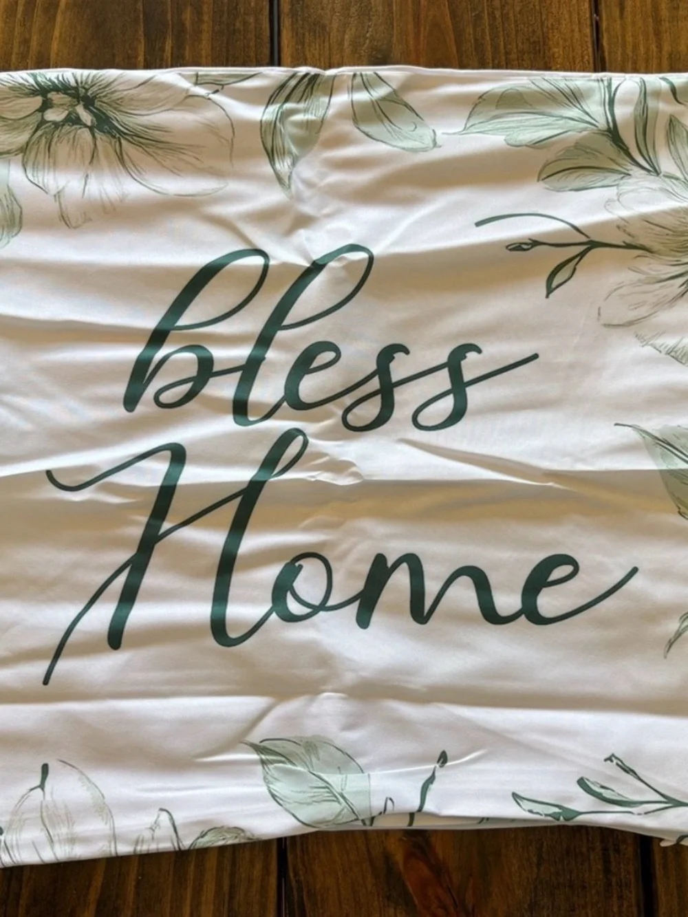 White & Sage Green Floral Decorative Pillow Cover
